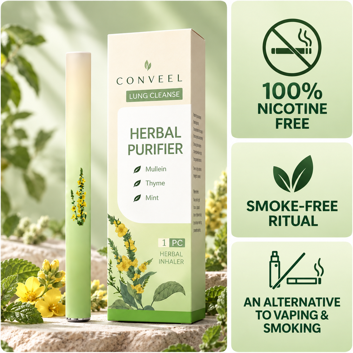 Conveel Herbal Inhaler To A Nicotine Free Alternative To Smoking